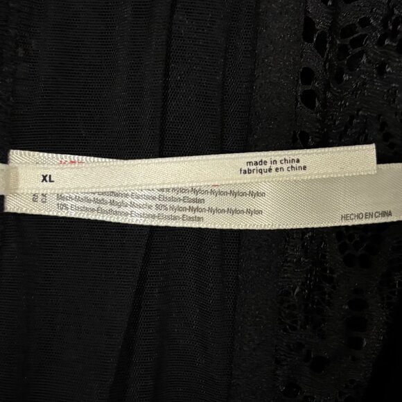 Anthropologie The Giselle Lace Bustier Long-Sleeve XL Black - Picture 7 of 8